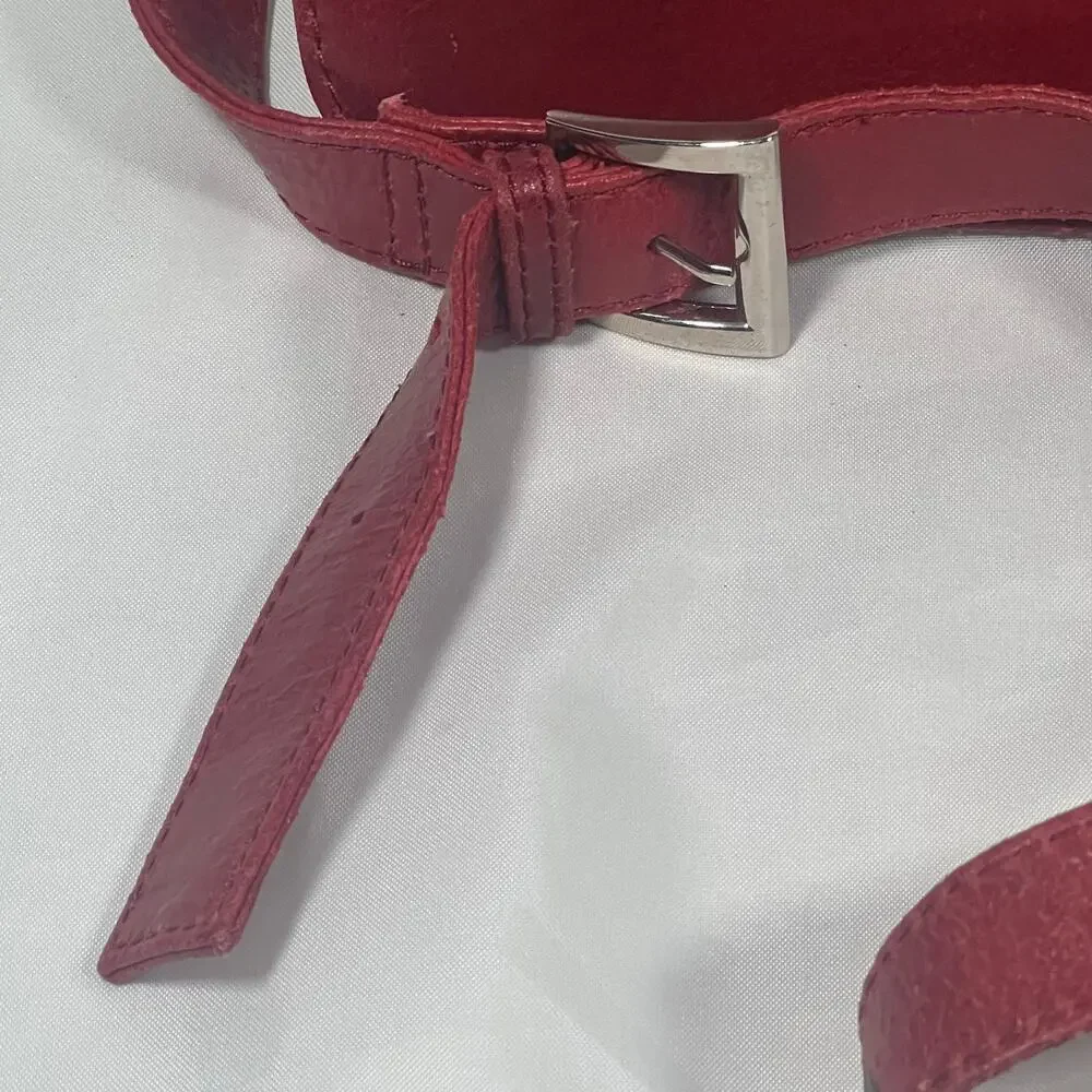 Pelle Studio Wilsons Leather Dark Red Leather Crossbody Travel Office IPad Bag